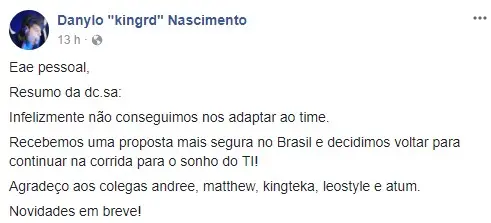 Durou menos de um mês time com jogadores brasileiros e peruanos no Dota 2 ggsg.jpg