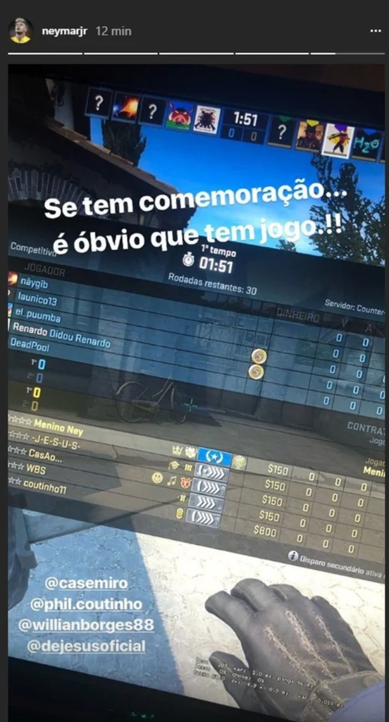 Neymar Jr mostra que também é craque no CS:GO; jogador vence clutch 1v5. 2 Neymar Jr mostra que também é craque no CS:GO; jogador vence clutch 1v5. 1531246562624 meninoney