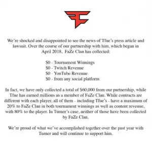 Tfue processa FaZe por suposto contrato abusivo; FaZe se pronuncia faze