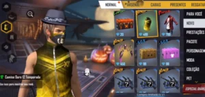 Temporada 12 de Free Fire já está disponível 2 Temporada 12 de Free Fire já está disponível camiseta ouro