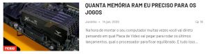 É possível montar um PC GAMER com 2.000 Reais? post memoria