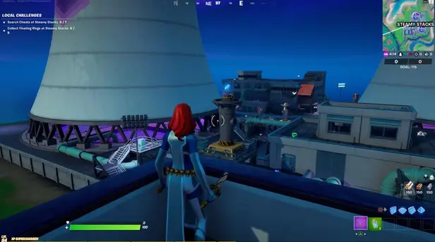 Fortnite: Onde estão localizados os 5 anéis flutuantes de Chaminés Chamuscadas 4 Anéis Flutuantes