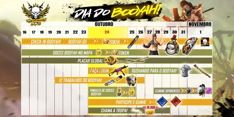 Free Fire: Saiba sobre o evento Dia do Booyah 2 Dia do Booyah