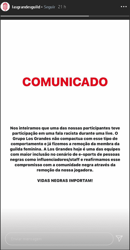 Free Fire: Los Grandes rescinde com jogadora após comentário racista, free  fire