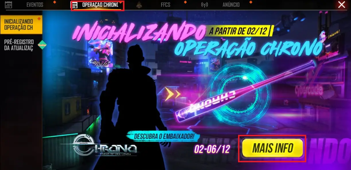 Free Fire: descubra o embaixador da Operação Chrono 4 Chrono