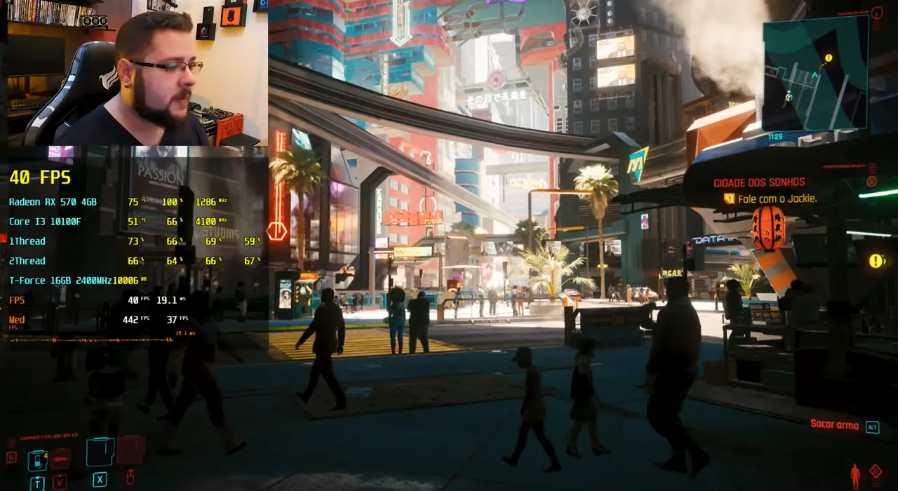 Cyberpunk 2077 em PC Baratinho! I3 10100F e RX 570 4GB | missão quase impossível 2 Cyberpunk