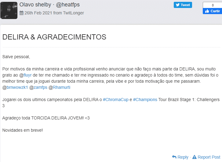 Valorant: heat é contratado para jogar pela Havan Liberty 2 Valorant: heat é contratado para jogar pela Havan Liberty heat delira nota e1614446207942.png