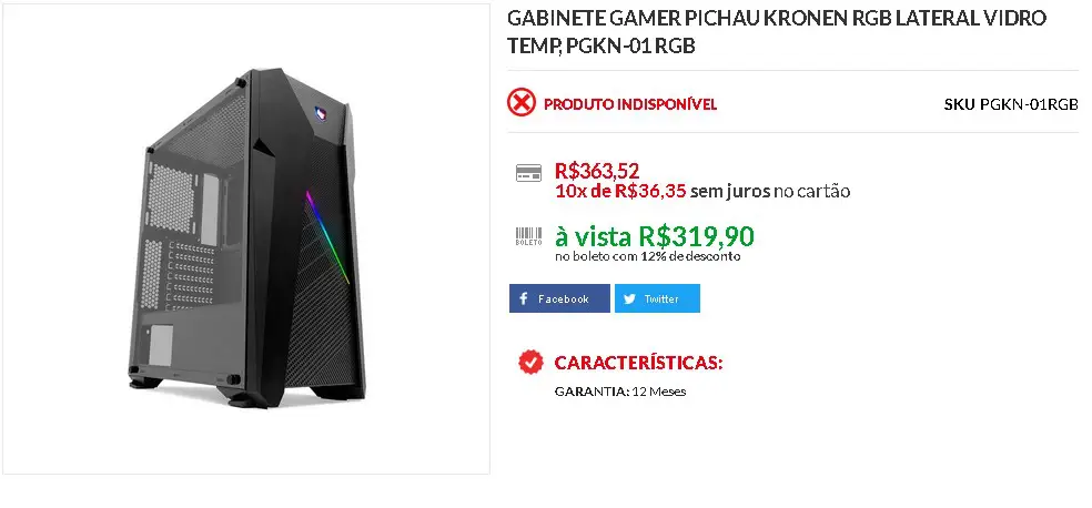 A melhor opção de PC Gamer até 5 mil reais; confira testes 8 Gabinete