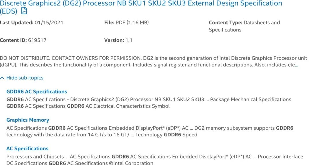 Placas de vídeo para jogos da Intel tem especificações reveladas 4 Intel