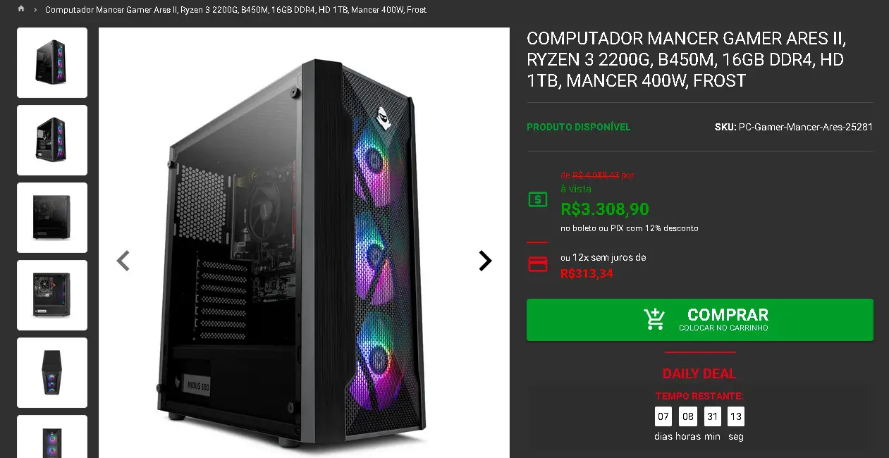 3 opções de PC gamer com valores entre R$ 2 mil e R$ 6 mil 3 PC gamer
