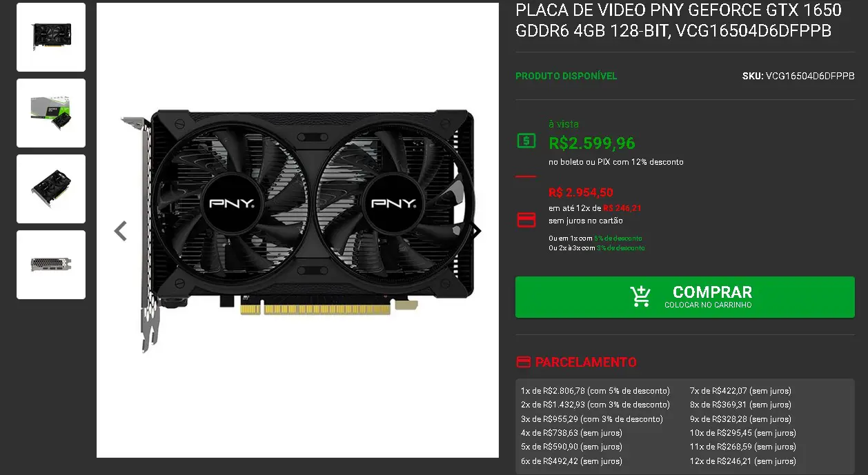 O melhor PC gamer de entrada para 2021 5 Placa de vídeo