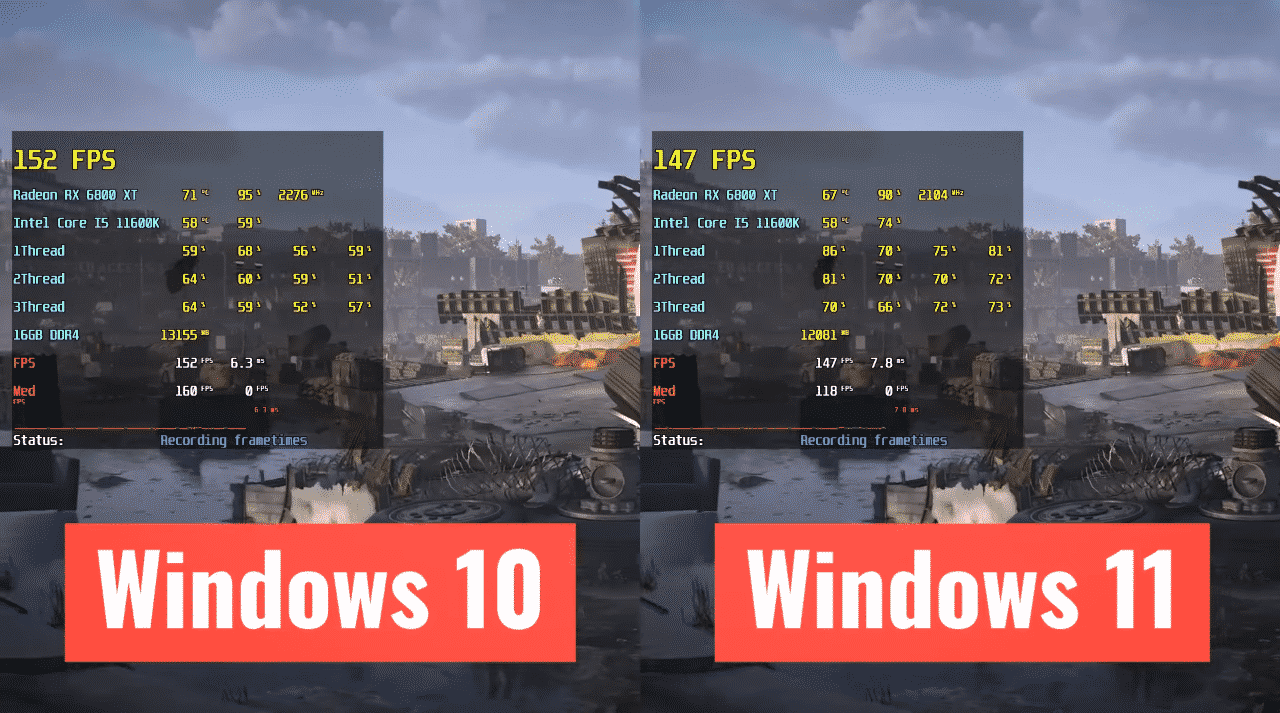 WINDOWS 10 vs WINDOWS 11? Qual é Melhor no DESEMPENHO? Qual é MELHOR PARA  JOGOS? 