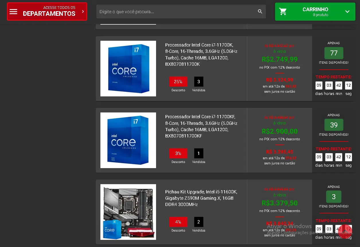 Veja o show de ofertas do Intel Gamer Days 6 Promoção