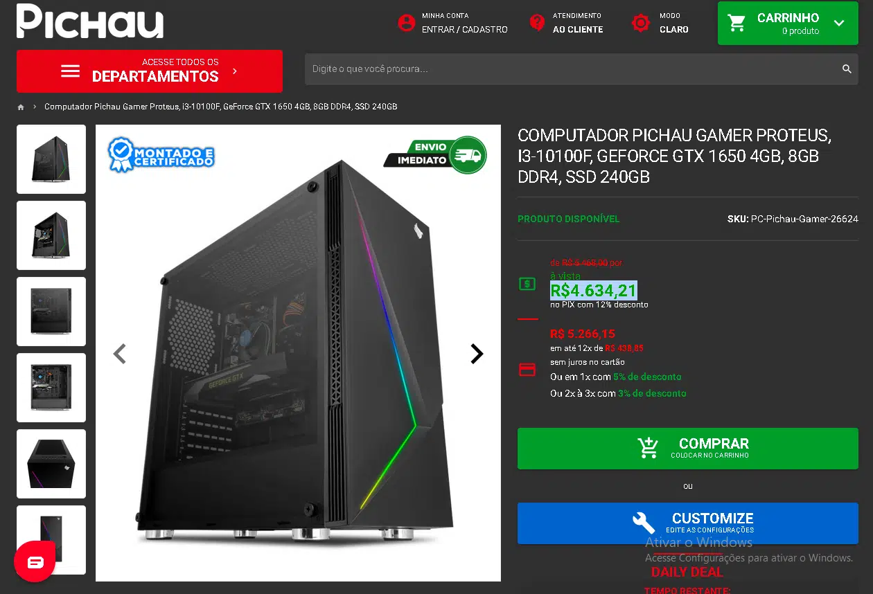PC gamer para rodar tudo | pronto para uso e com envio imediato 2 PC gamer