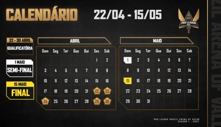 Arena of Valor anuncia retorno do competitivo no Brasil 2 Arena of Valor anuncia retorno do competitivo no Brasil CALENDARIO AOV