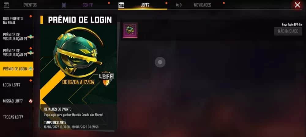 Mochila Druida das Flores - Free Fire