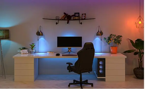 5 ideias incríveis para customizar seu setup gamer 3 5 ideias incríveis para customizar seu setup gamer LampadaRGB.jpg
