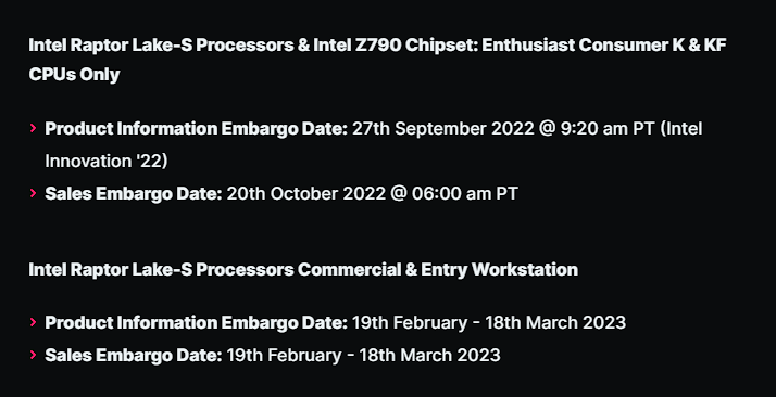 13ª Geração da Intel será lançada em 20 de outubro, diz rumor 2 13ª Geração da Intel será lançada em 20 de outubro, diz rumor INTEL datas Imagem Reproducao WCCFTECH.png