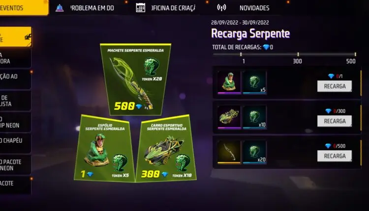 FF: Royale Cascavel dura até esta sexta-feira (30) 4 Recarga Serpente