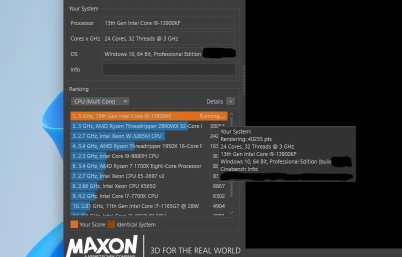 Membro de fórum de overclock afirma possuir um Intel Core i9-13900KF 3 Processador Intel Core i9-13900KF