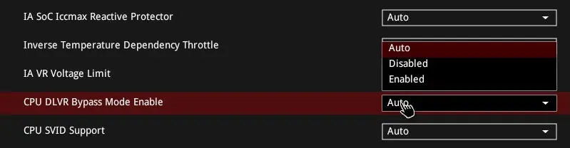 DLVR BIOS Asus