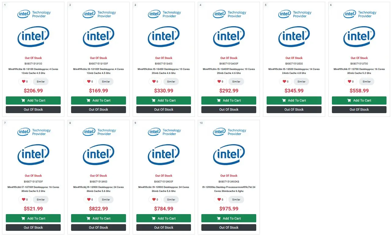 CPUs Intel Core i9-13900KS