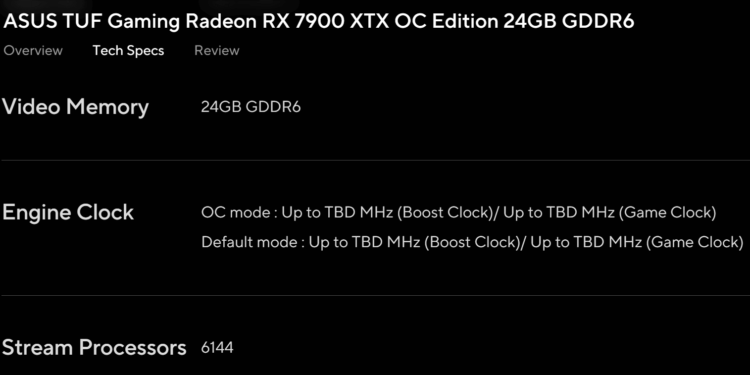 Especificações GPU Asus AMD