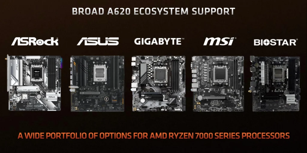 AMD anuncia A620, nova série de placas-mãe com preço acessível para a linha Ryzen 7000 AMD A620 chipset 2