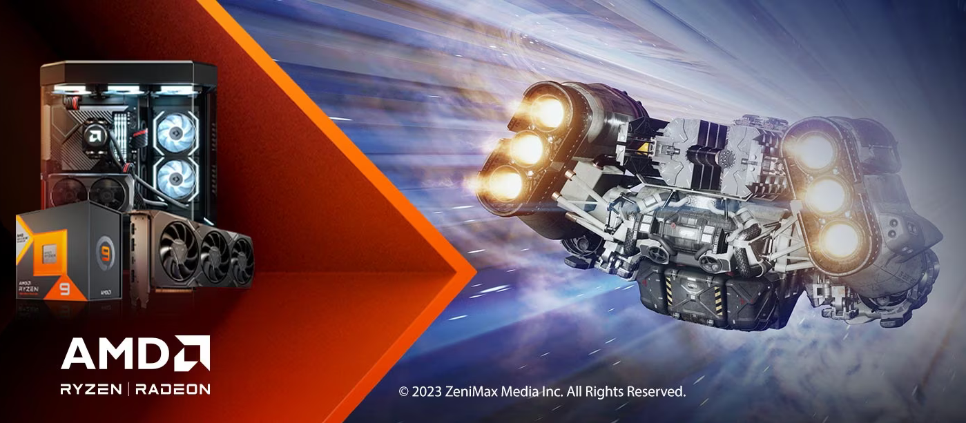 Atualização beta de Starfield restaura equilíbrio entre GPUs NVIDIA e AMD 2 Atualização beta de Starfield restaura equilíbrio entre GPUs NVIDIA e AMD amd products starfield bundle e1689089818960.png