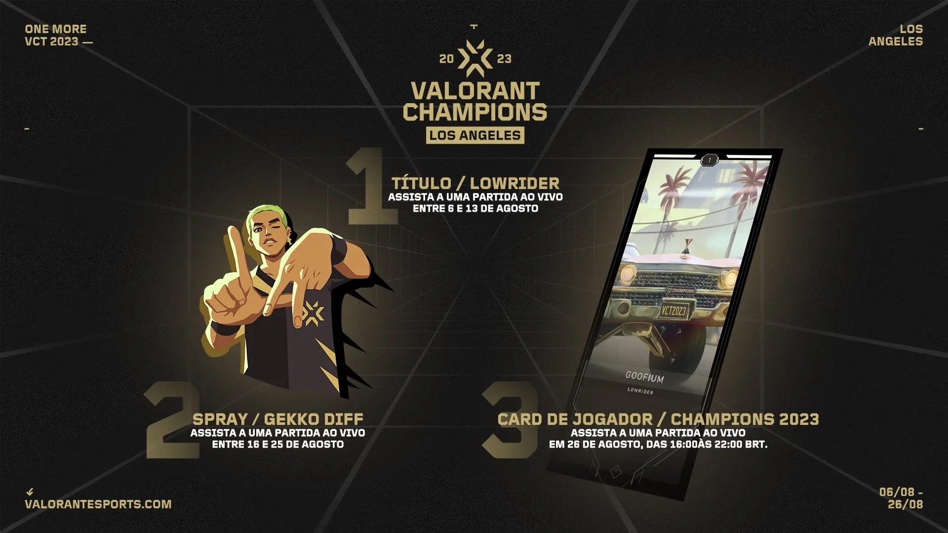 Como resgatar drops exclusivos do VALORANT Champions 2023 DROPS pt br.jpg