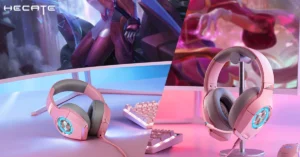 EDIFIER Hi-Res Hecate GX Over-Ear, um fone com membrana de titânio 50mm GX pink fone gamer hihes hecate