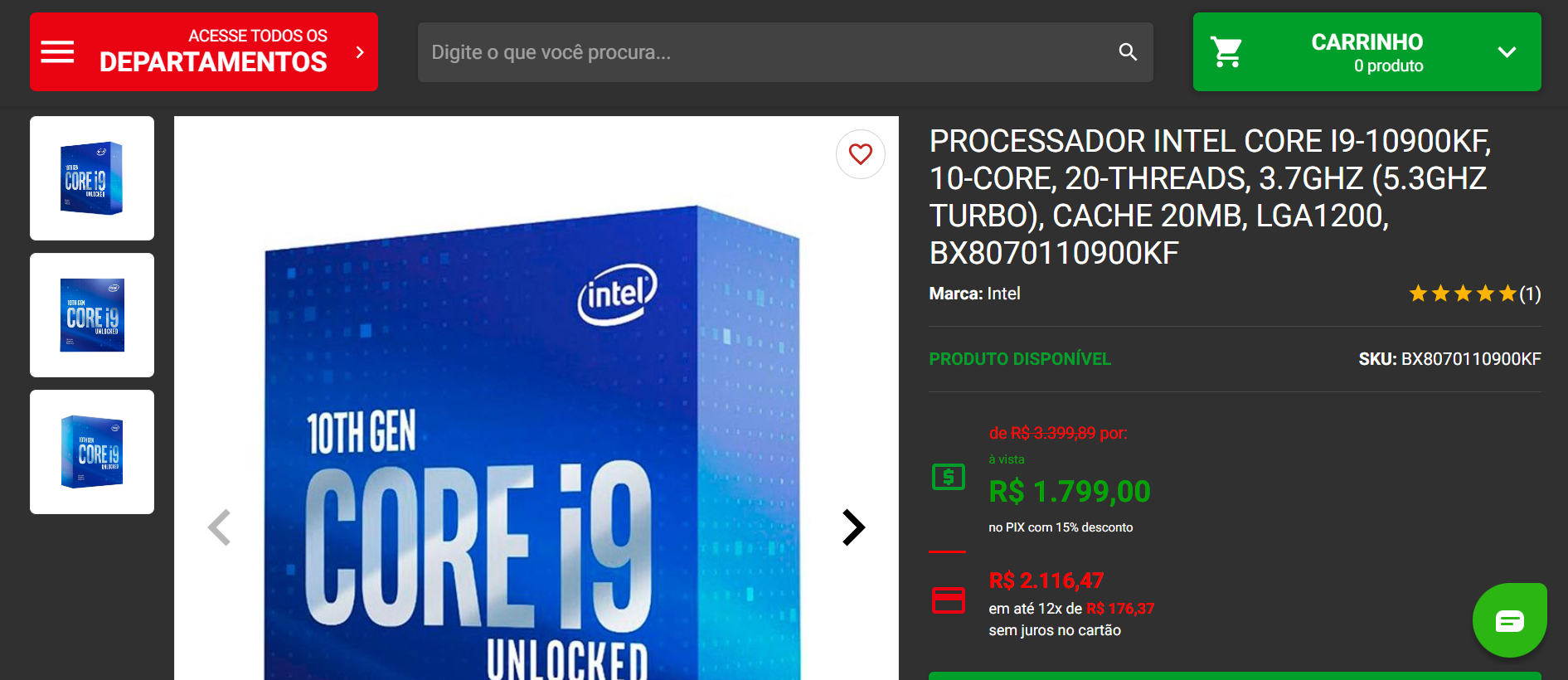 Intel Core i9 10900KF