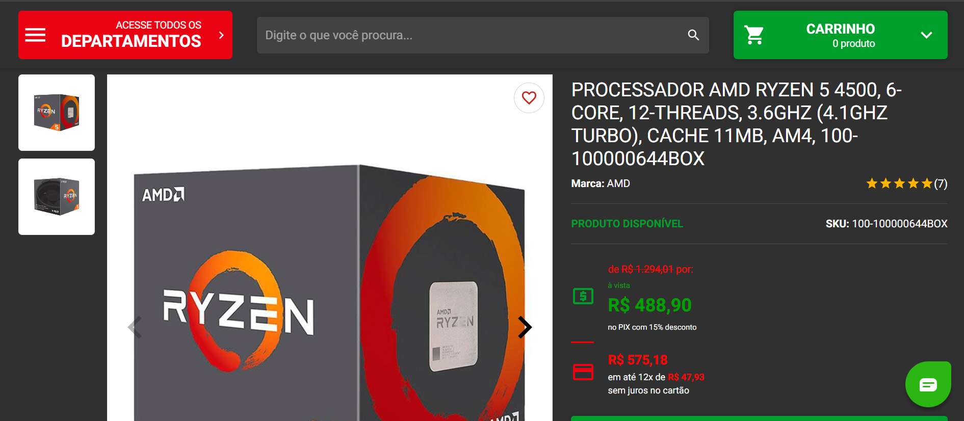 As ofertas mais quentes em processadores AMD Ryzen na Black Friday 2023 5 AMD Ryzen 5 4500