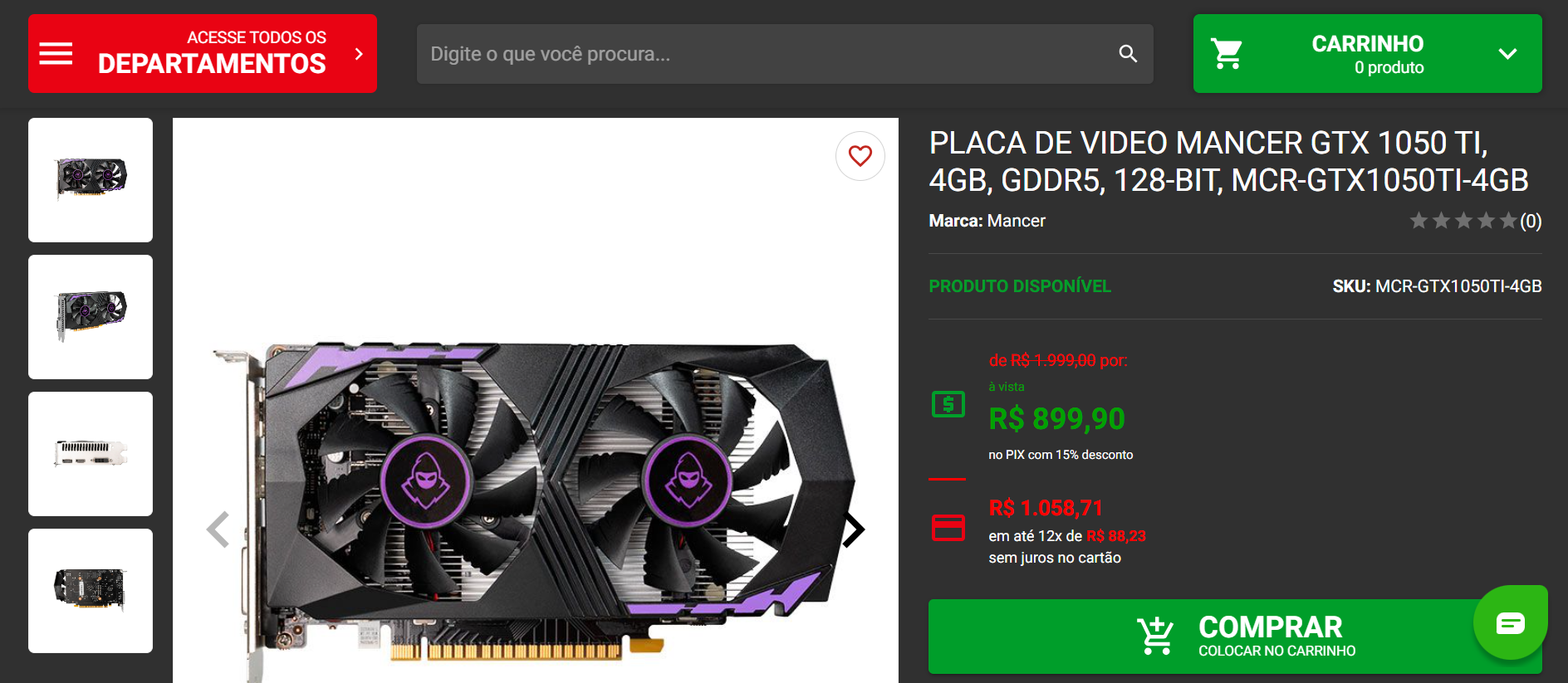 Ofertas imperdíveis em placas de vídeo NVIDIA na Black Friday 2023 2 GTX 1050 Ti