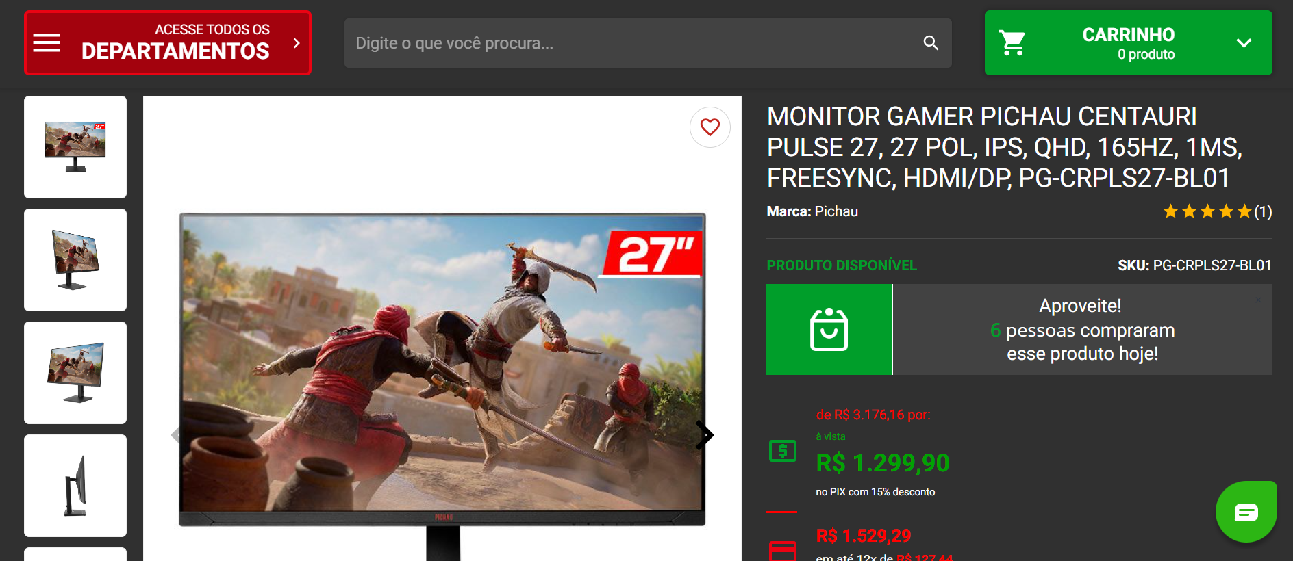 Melhores descontos em monitores na Black Friday 2023 5 Pichau Centauri