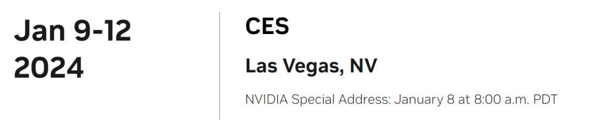 NVIDIA confirma apresentação especial na CES 2024 e indica anúncio de GPUs GeForce RTX 40 SUPER 2 NVIDIA