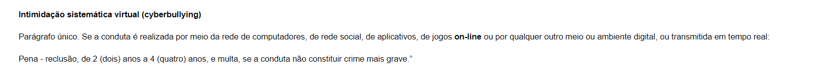 Nova lei criminaliza práticas de cyberbullying em jogos online 2 Nova lei criminaliza práticas de cyberbullying em jogos online Captura de tela 2024 01 16 142504.png