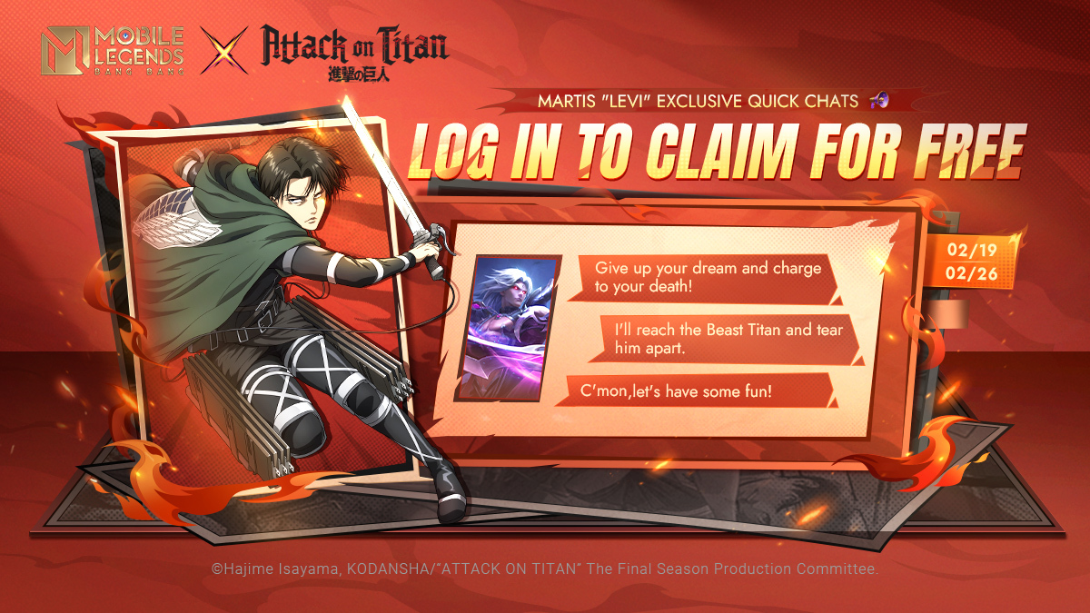 Mobile Legends: Bang Bang anuncia colaboração com Attack on Titan image4.png