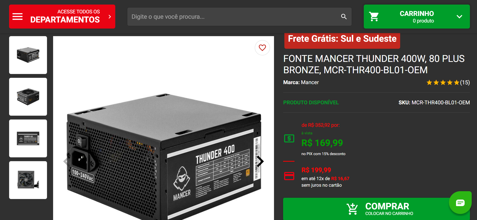 Montamos o PC Gamer AM5 mais barato possível para rodar tudo em Full HD 6 Fonte