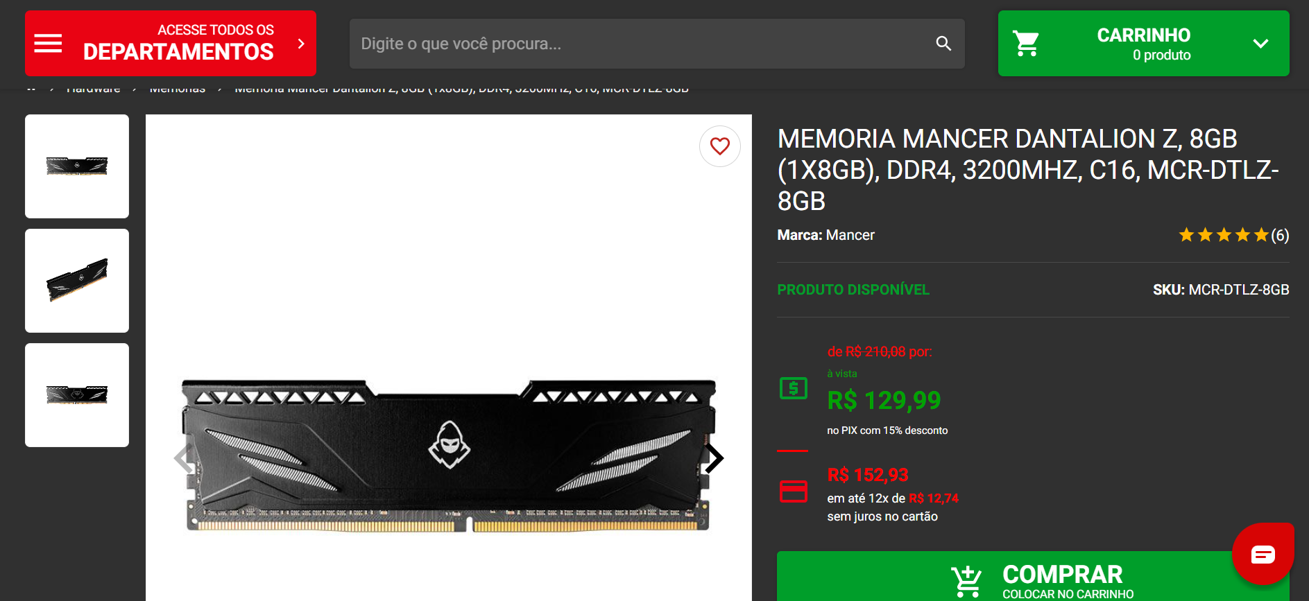 PC gamer de entrada para jogar em Full HD por 2.500 reais 4 RAM