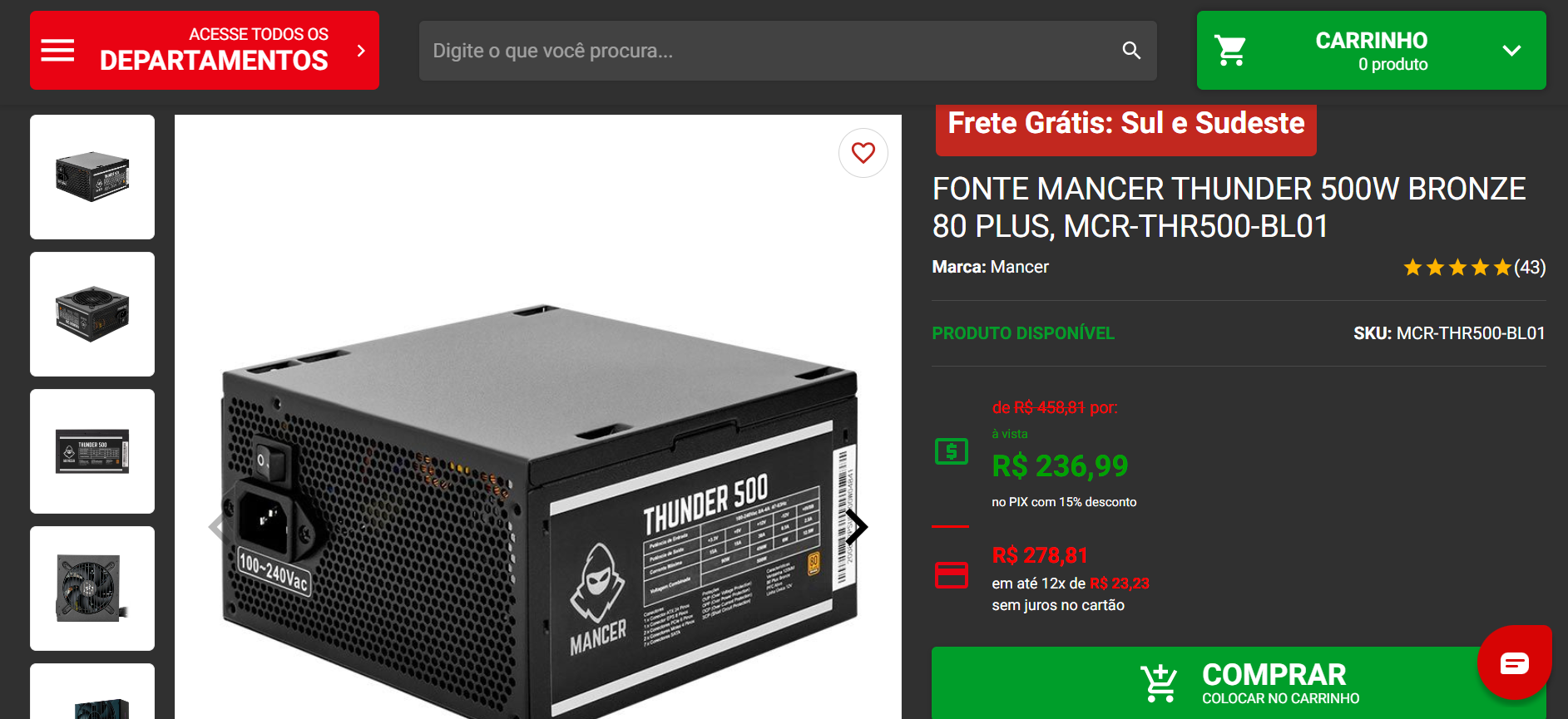 PC gamer de entrada para jogar em Full HD por 2.500 reais 6 Thunder