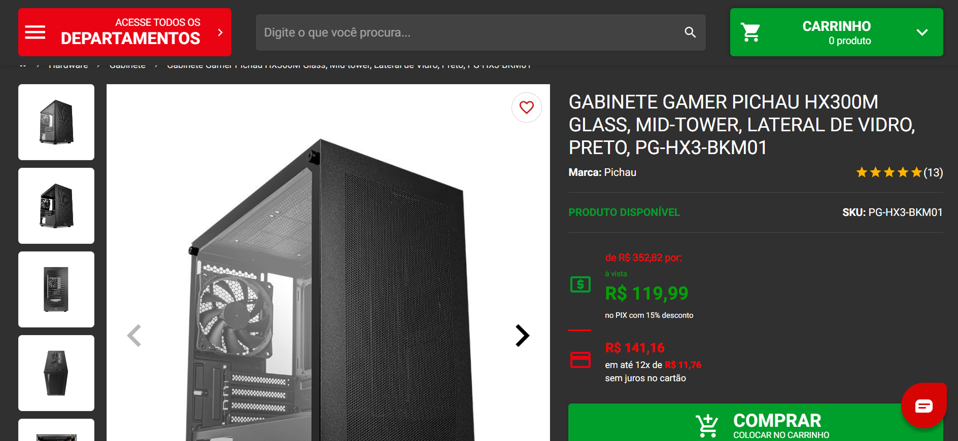 PC gamer de entrada para jogar em Full HD por 2.500 reais 7 HX100M