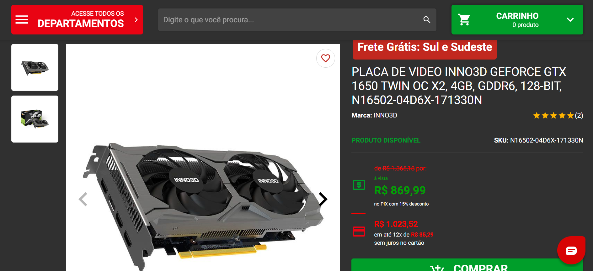 PC gamer de entrada para jogar em Full HD por 2.500 reais 8 1650