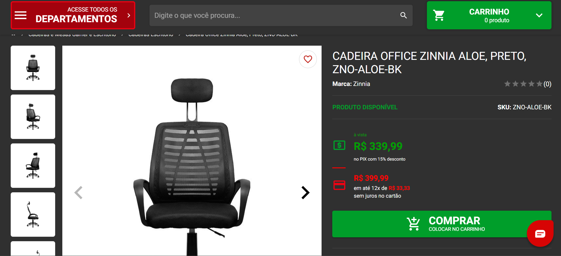 Zinnia Aloe: cadeira office ergonômica e barata 2 Zinnia Aloe