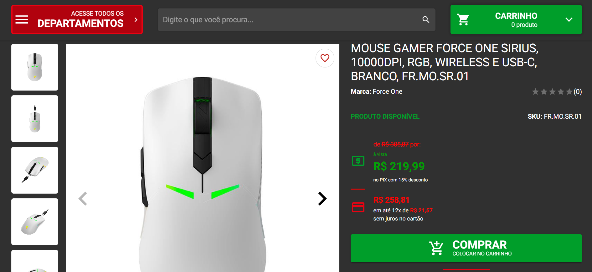Mouses gamer Force One estão em promoção na Pichau, confira opções 3 Force One