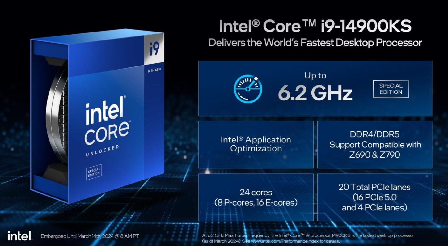 Intel Core i9-14900KS é lançado por US$ 689, preço mais baixo do que o esperado 2 Intel