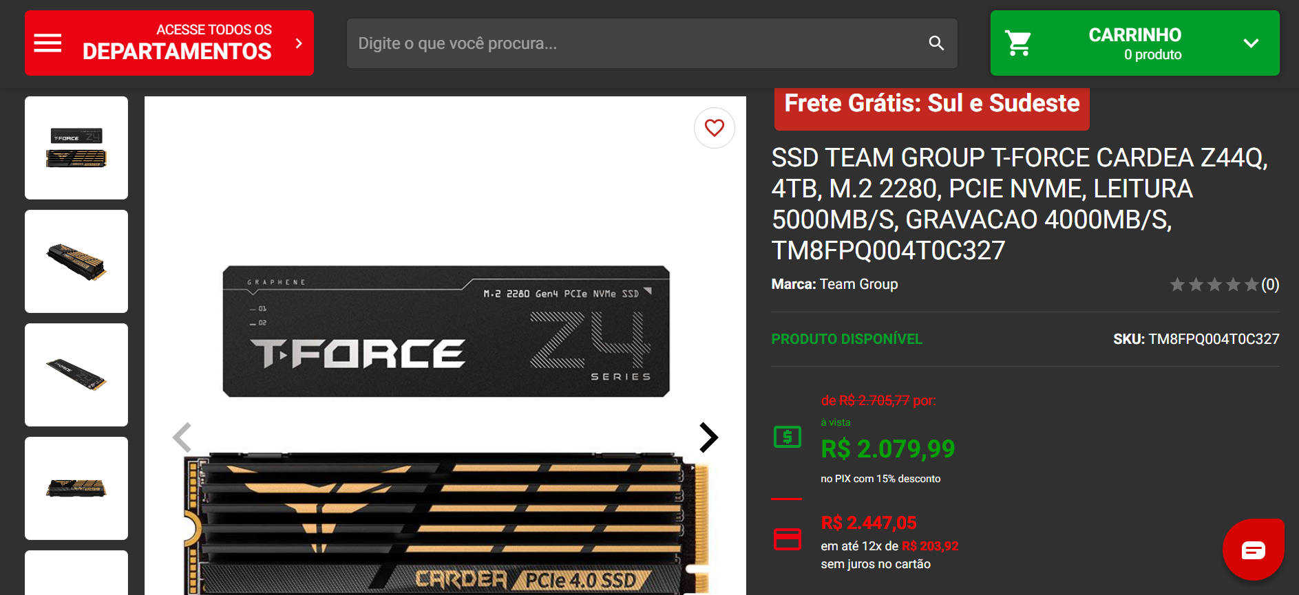 Conheça o SSD TeamGroup T-Force Cardea Z44Q com opções até 4TB 2 TeamGroup