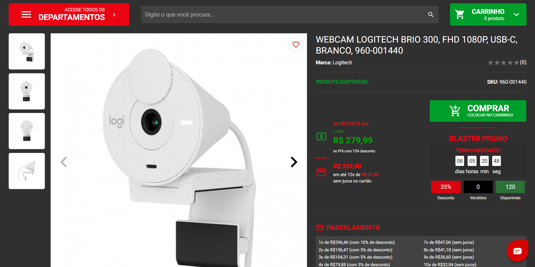 Webcam Logitech Brio 300 com até 35% de desconto na Pichau 2 Logitech