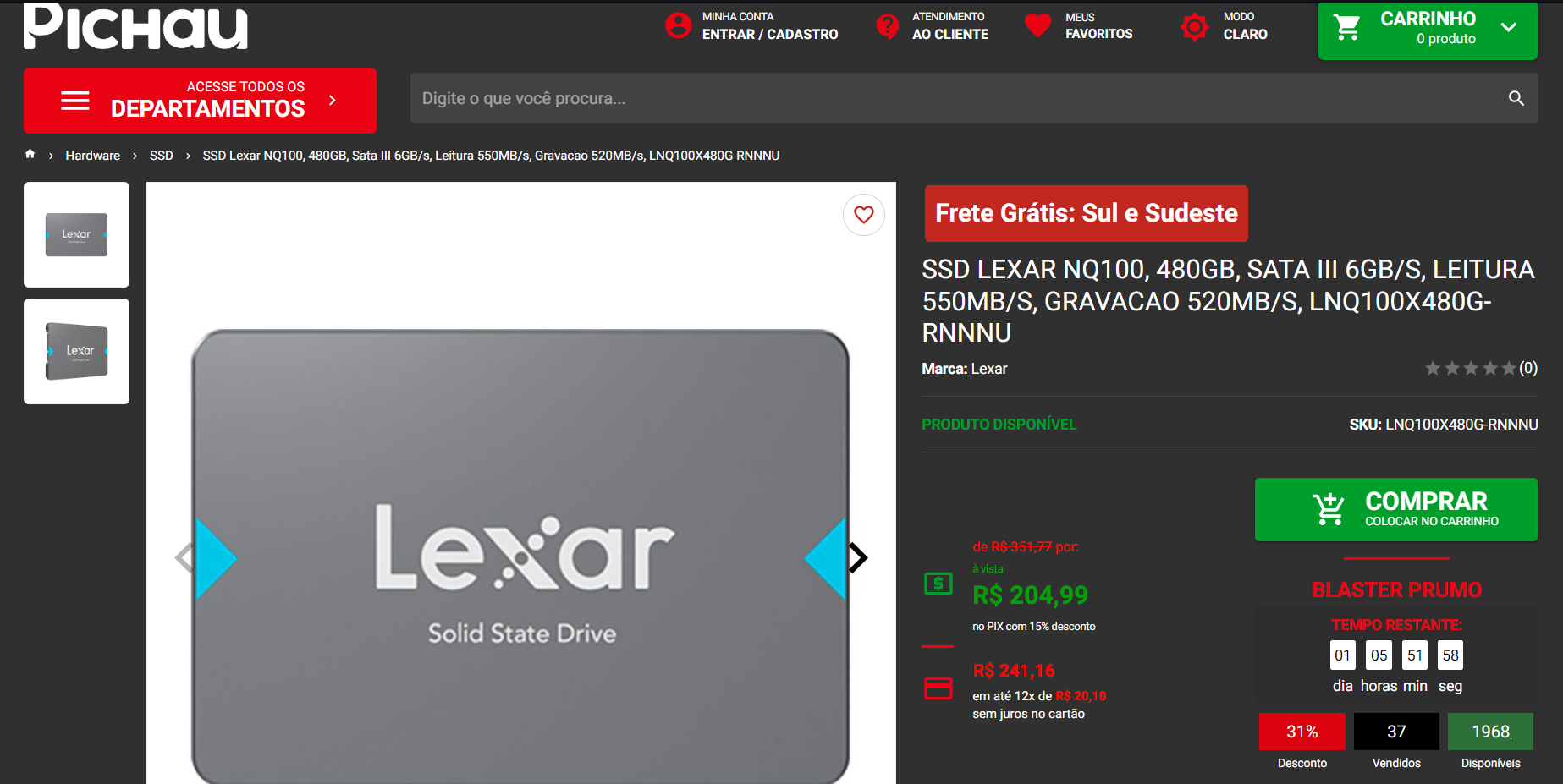Conheça o SSD Lexar NQ100, com modelos de 240GB até mais de 1TB 2 Lexar