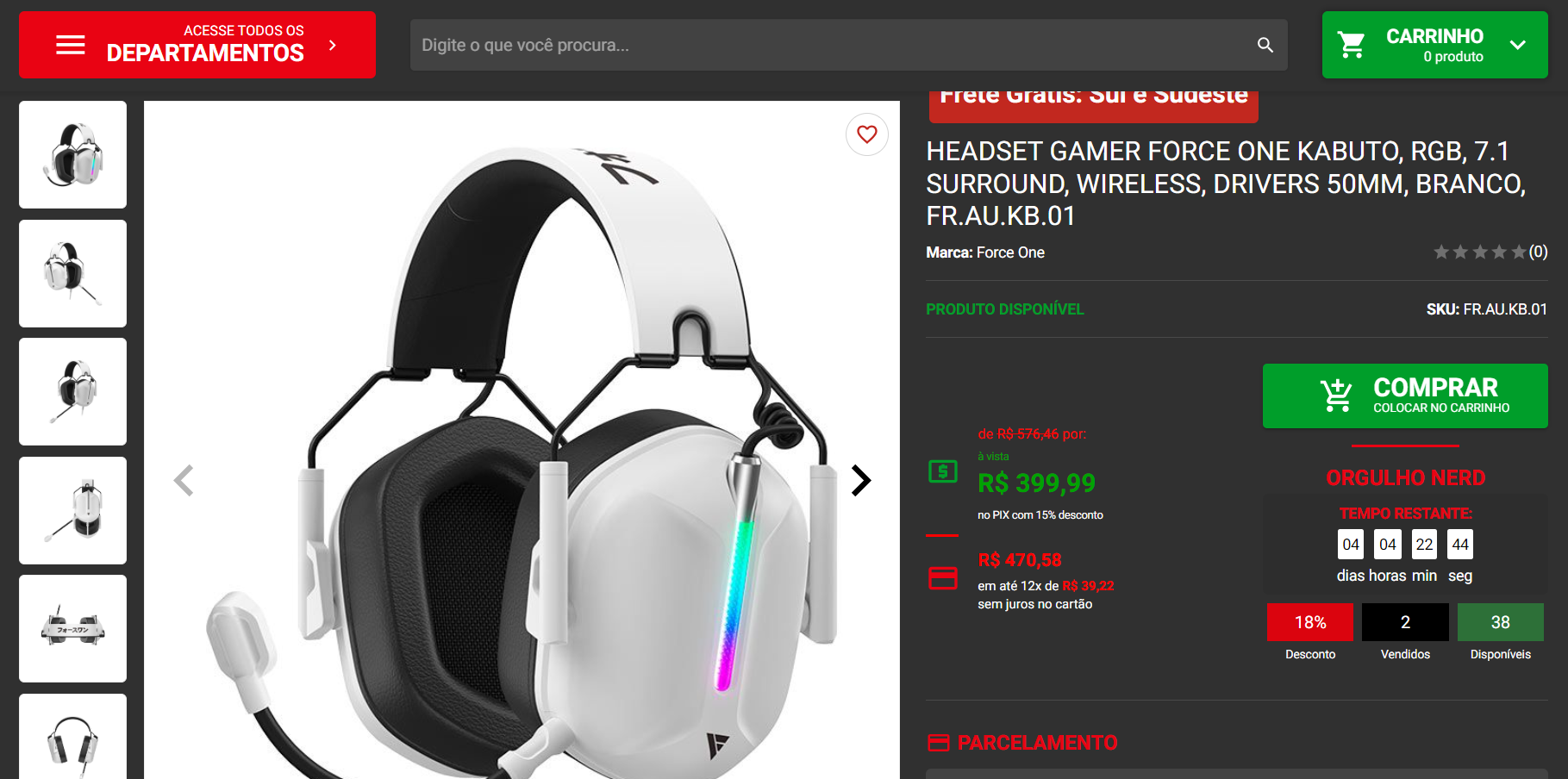 Headsets Force One estão em promoção na Pichau 4 Force One Kabuto